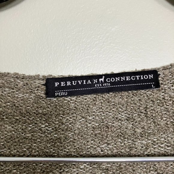 Peruvian connection v-neck sweater size large - Picture 3 of 7